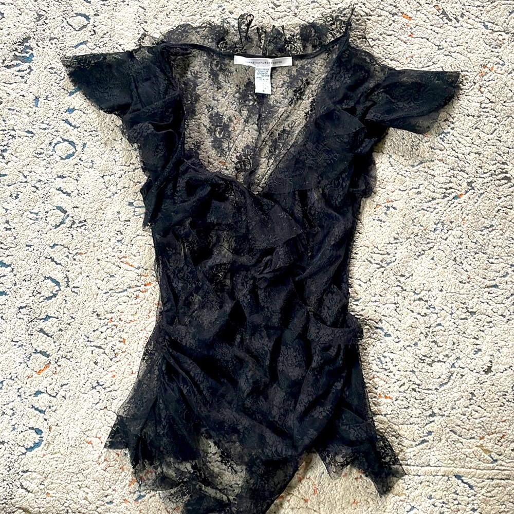 Diane vonFurstenberg Wrap Lace Top